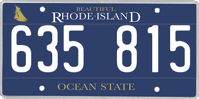 RI license plate 635815