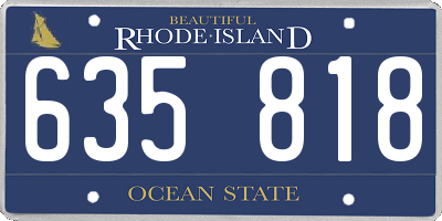 RI license plate 635818