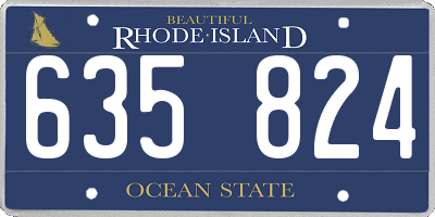RI license plate 635824