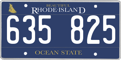 RI license plate 635825