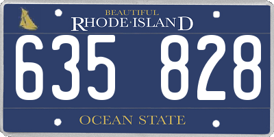RI license plate 635828