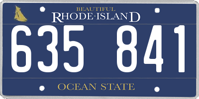 RI license plate 635841