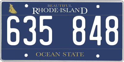 RI license plate 635848