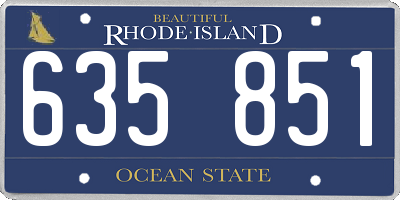 RI license plate 635851