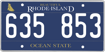 RI license plate 635853
