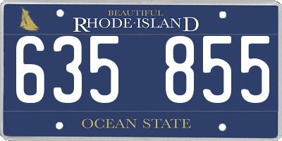 RI license plate 635855