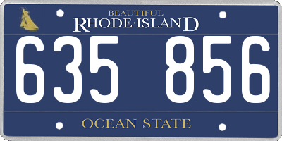 RI license plate 635856