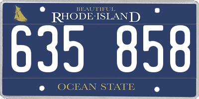 RI license plate 635858