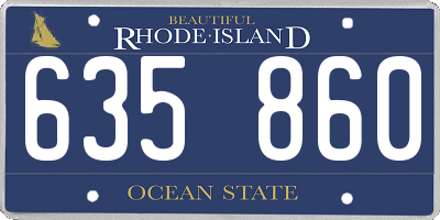 RI license plate 635860