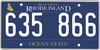 RI license plate 635866