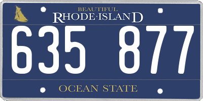 RI license plate 635877