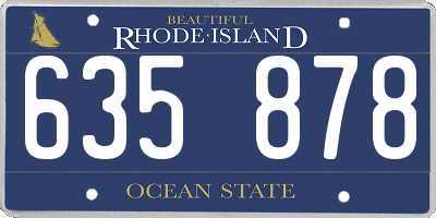 RI license plate 635878