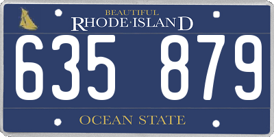 RI license plate 635879