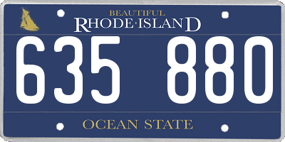 RI license plate 635880