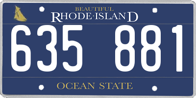 RI license plate 635881
