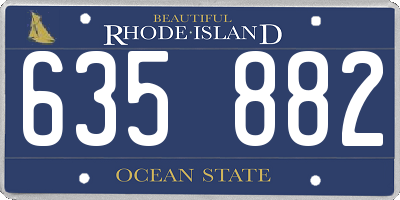 RI license plate 635882