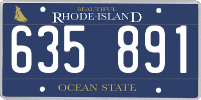 RI license plate 635891