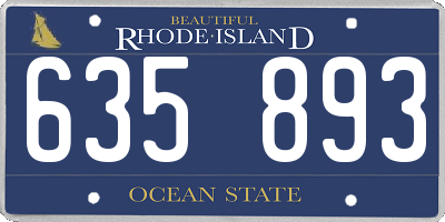 RI license plate 635893