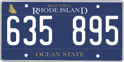 RI license plate 635895