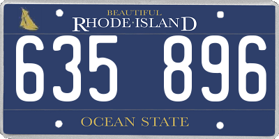 RI license plate 635896