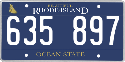 RI license plate 635897