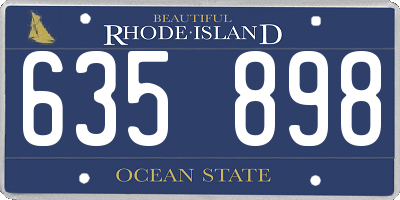RI license plate 635898