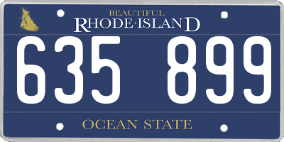 RI license plate 635899