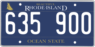 RI license plate 635900