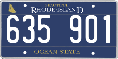 RI license plate 635901