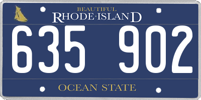 RI license plate 635902