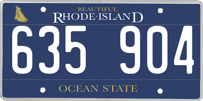 RI license plate 635904