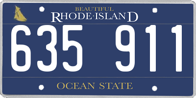 RI license plate 635911