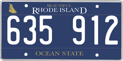 RI license plate 635912