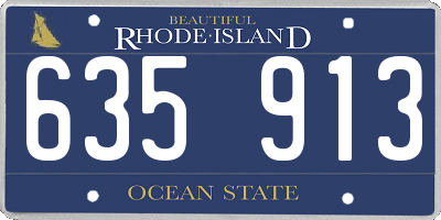 RI license plate 635913