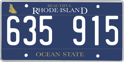 RI license plate 635915