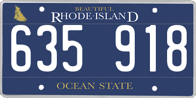 RI license plate 635918