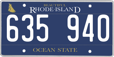 RI license plate 635940