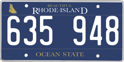 RI license plate 635948