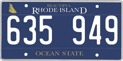 RI license plate 635949