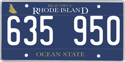 RI license plate 635950
