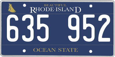 RI license plate 635952