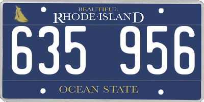 RI license plate 635956