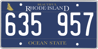 RI license plate 635957