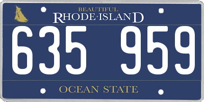 RI license plate 635959