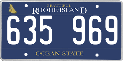 RI license plate 635969
