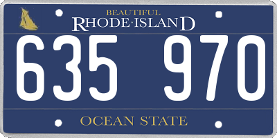 RI license plate 635970