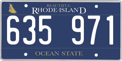 RI license plate 635971
