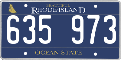 RI license plate 635973