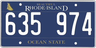 RI license plate 635974