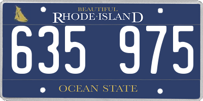 RI license plate 635975